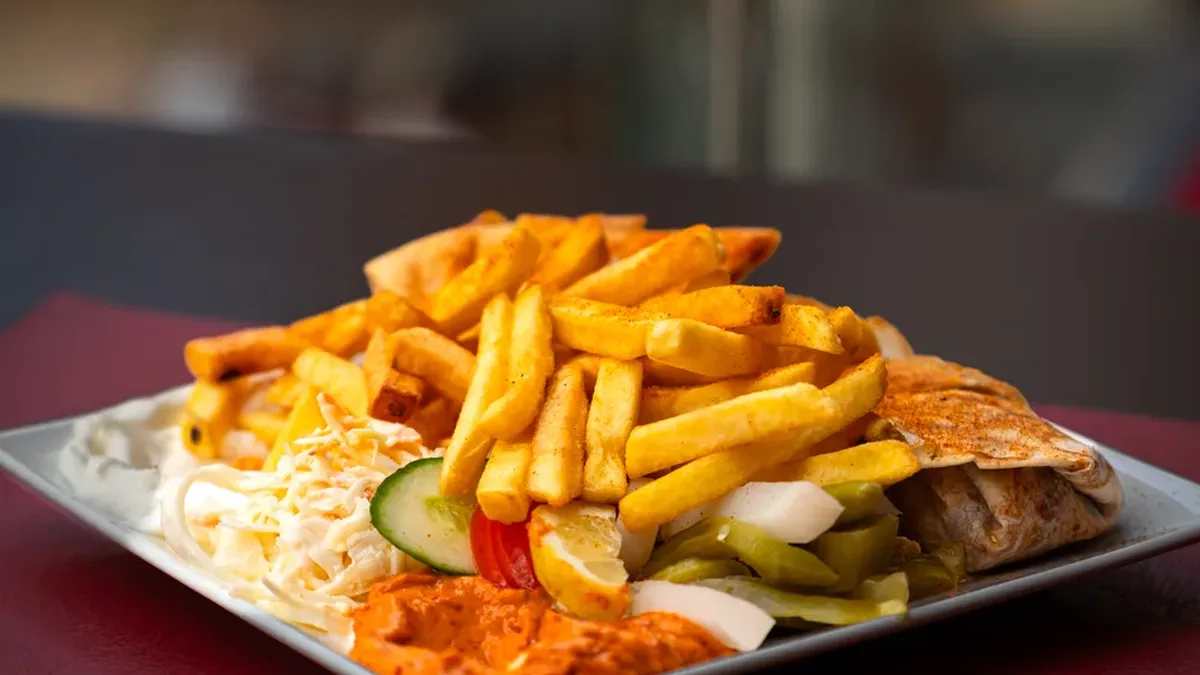 Shawarma-Teller bei Hamzas Leipzig